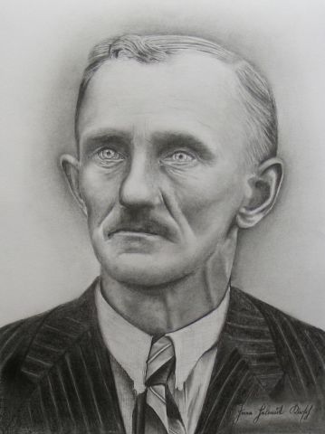 Portrait d'Alfred Kirsch - Dessin - Jean Kirsch