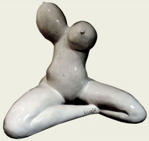 Sculpture de Joel Roussin: Pha assise
