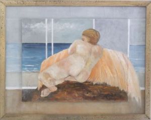 Peinture de Meryl QUIGUER: Devant la mer