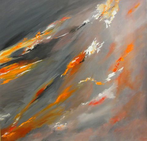 L'artiste helene molina - orange gris 2