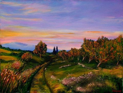 Fin de journée - Peinture - PASCAL BAUDOT Fin de journée - Peinture - PASCAL BAUDOT