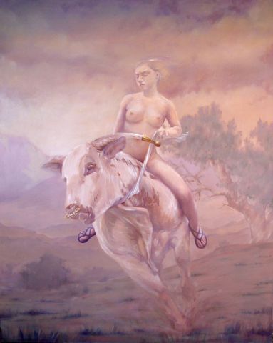 Europe et Zeus - Peinture - Eleonore Bernair Europe et Zeus - Peinture - Eleonore Bernair