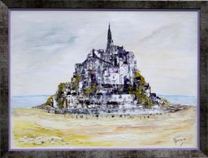 Peinture de Monique Pradoux: Mont st Michel