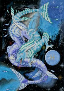 Dessin de Metztli: Zodiacal Dragon - Pisces