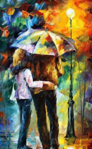 Peinture de Marie  BECQUET: La pluie 