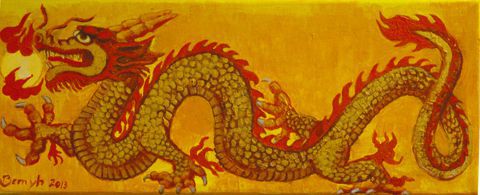 Dragon Chinois - Peinture - Bernyh