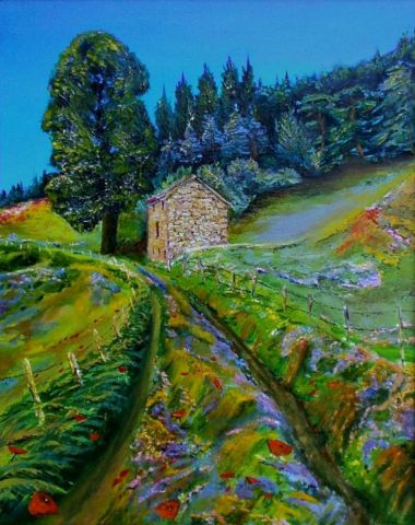 La grange au tilleul - Peinture - PASCAL BAUDOT La grange au tilleul - Peinture - PASCAL BAUDOT