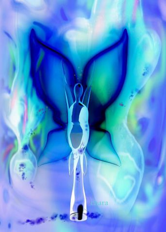 Série Ngel'Art-Very Blue-Modélisation du sujet en 3D et peinture numérique - Art numerique - chara Série Ngel'Art-Very Blue-Modélisation du sujet en 3D et peinture numérique - Art numerique - chara