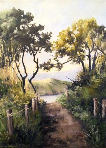 Au bout du chemin - Peinture - sylvie pioli Au bout du chemin - Peinture - sylvie pioli