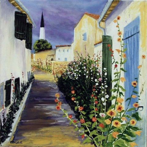 Ars en Ré après l'orage - Peinture - PASCAL BAUDOT Ars en Ré après l'orage - Peinture - PASCAL BAUDOT