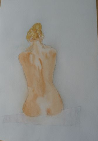 femme nue - Peinture - monet
