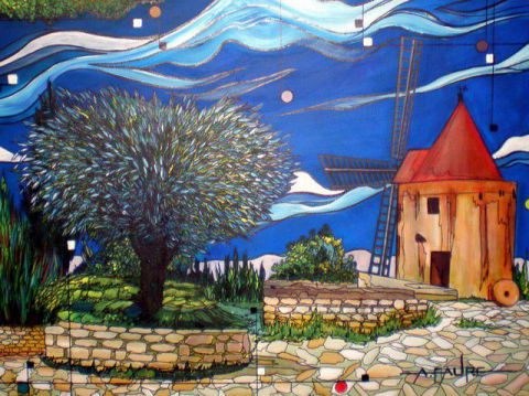 MOULIN DE DAUDET - Peinture - ALAIN FAURE MOULIN DE DAUDET - Peinture - ALAIN FAURE