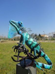 Sculpture de Liosculpture: Iguane Sculpture