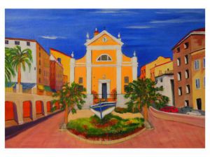 Peinture de Paoli: Ajaccio : Cathédrale de l'Assomption