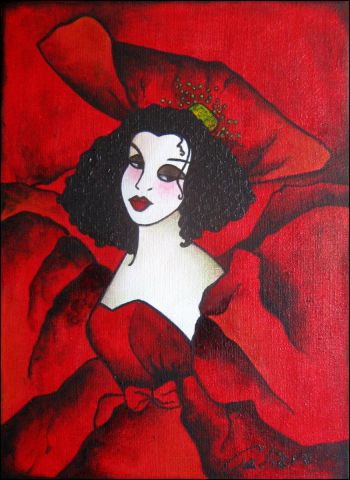 Mademoiselle Coquelicot - Peinture - Ah Tatieva Mademoiselle Coquelicot - Peinture - Ah Tatieva