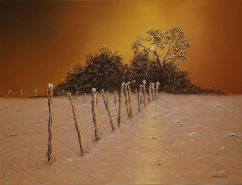 L'artiste Etienne Guerinaud  - <paysage Hivernal