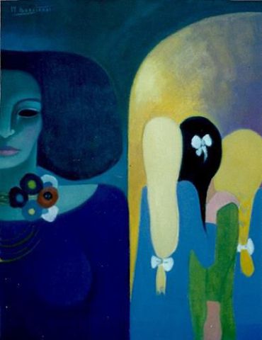 LES JOURS HEUREUX - Peinture - Monique Bossicart LES JOURS HEUREUX - Peinture - Monique Bossicart