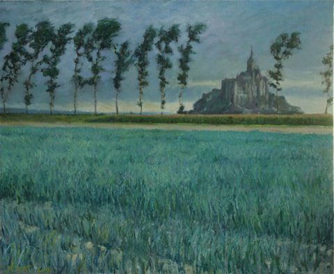 L'artiste Jean-Francois DEAT - Le Mont St-Michel vu des Terres
