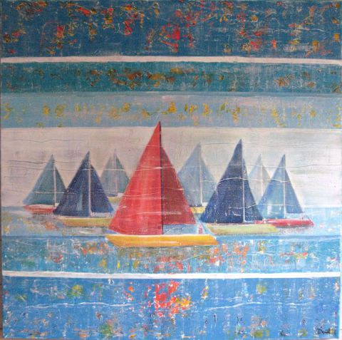 bateaux legers - Peinture - virginie denat