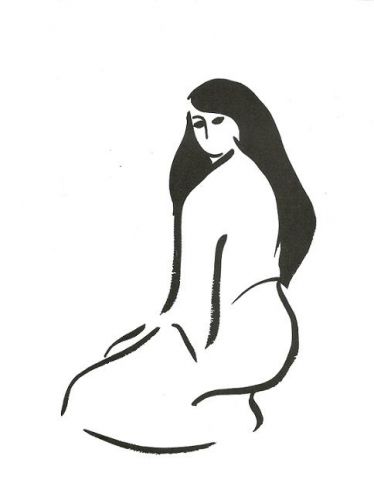 FEMME AGENOUILLEE - Peinture - Monique Bossicart FEMME AGENOUILLEE - Peinture - Monique Bossicart