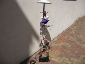 Sculpture de bellagamba  gilles: robot lampe n°68