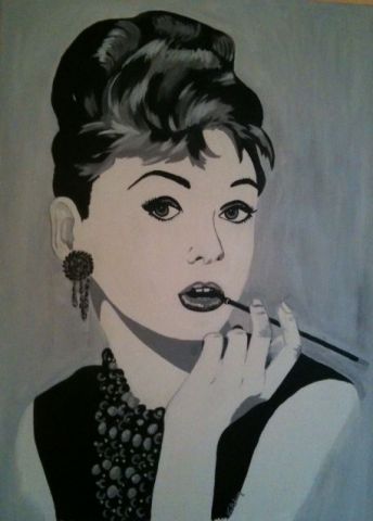 Audrey Hepburn - Peinture - Valdim