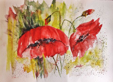 Rouge passion II  - Peinture - Catherine VALETTE