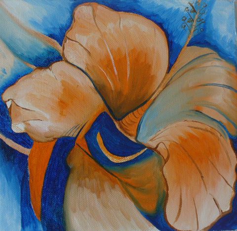 Hibis - Peinture - Myriam Bonnet