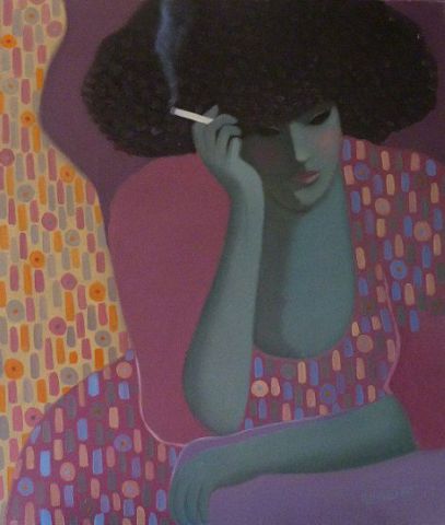 LA CIGARETTE - Peinture - Monique Bossicart LA CIGARETTE - Peinture - Monique Bossicart