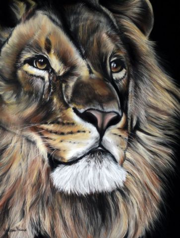 Le roi de la savane - Dessin - Helene Roux Le roi de la savane - Dessin - Helene Roux