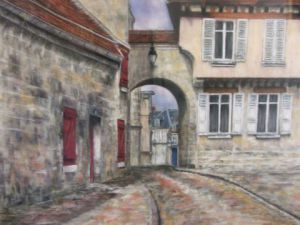 Dessin de Valerie GRISOTTO: la porte Corbault Noyon Oise