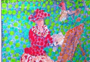 Voir cette oeuvre de Cristina Contilli: Blanche che dipinge in giardino