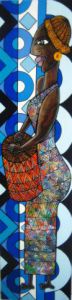 Peinture de ANTOINE MELLADO: Zarité la musicienne-1-Femme au tambour-