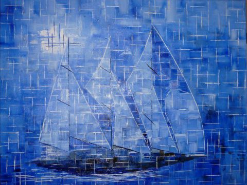 L'artiste CRICRI - bleu voilier 
