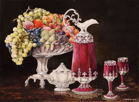 L'artiste Jacques MONCHO - La coupe de fruits