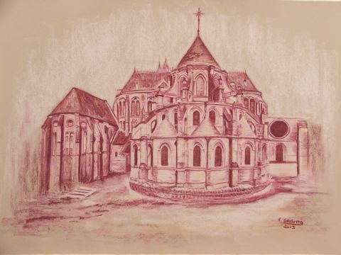 Noyon, la cathédrale - Dessin - Valerie GRISOTTO