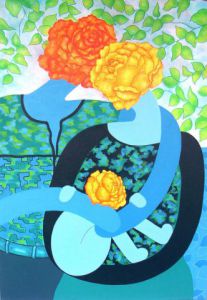 Voir cette oeuvre de Jideka: Couple de roses avec enfant
