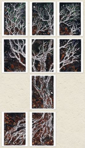 Arbre en Linogravure - Peinture - Mary Waltz Arbre en Linogravure - Peinture - Mary Waltz