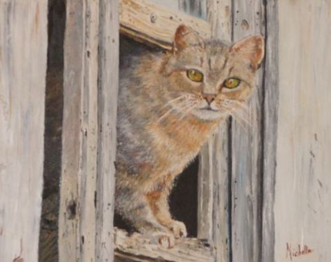le chat - Peinture - mimimarigny