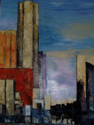 big town illuminée - Peinture - MARIE-THERESE VION big town illuminée - Peinture - MARIE-THERESE VION