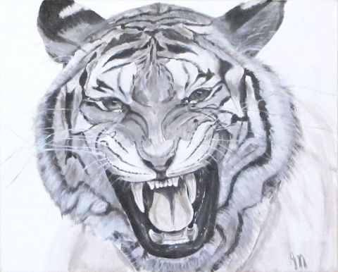 Le Tigre - Peinture - annie massollo