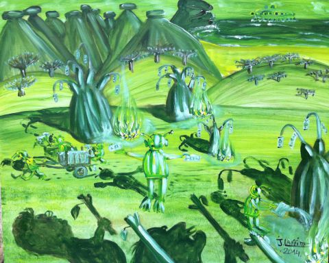 Planète verte - Peinture - LAFFITTE Jacky