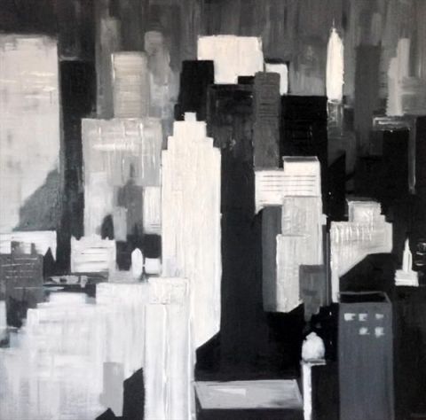 City contrast - Peinture - traceyrowan