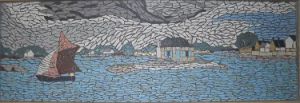Mosaique de CHRISMOSAIC: Saint Cado Morbihan maison sur l'ile