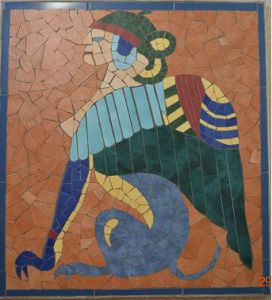 Mosaique de CHRISMOSAIC: Sphinx  Ailée