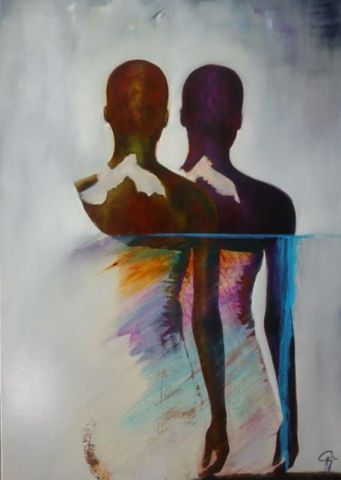 Duo d'ombres - Peinture - Ghislaine Calen