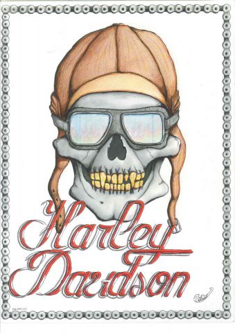 sckull harley - Dessin - voil demonts