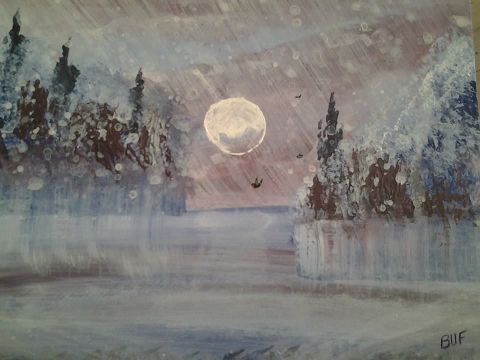 hiver - Peinture - mabova