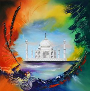 Peinture de Sophie SIROT: Rêve indien