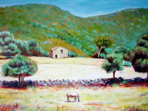 Peinture de Paul-Louis Recco: Bergerie dans le Sartenais